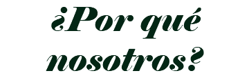 ¿Por qué nosotros?